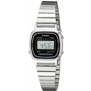 Наручные часы CASIO Часы наручные женские Casio Vintage LA670WA-1 Гарантия 2 года, серый, серебряный