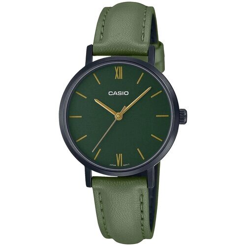 Наручные часы CASIO Collection Casio LTP-VT02BL-3A, зеленый, черный