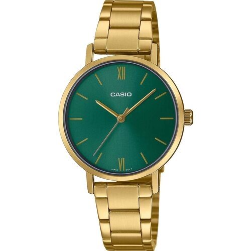 Наручные часы CASIO Collection LTP-VT02G-3A, золотой, зеленый