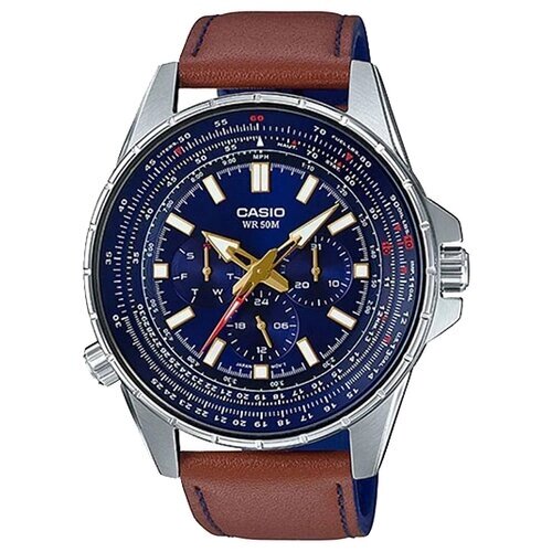 Наручные часы CASIO Collection MTP-SW320L-2A, синий, коричневый