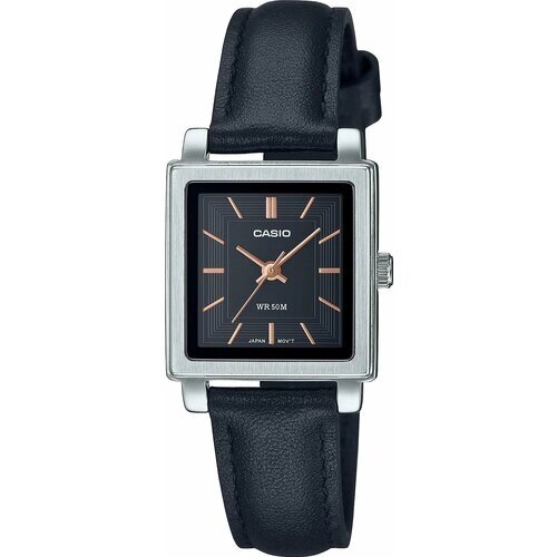 Наручные часы CASIO Collection Women Casio LTP-E176L-1A, черный, серебряный