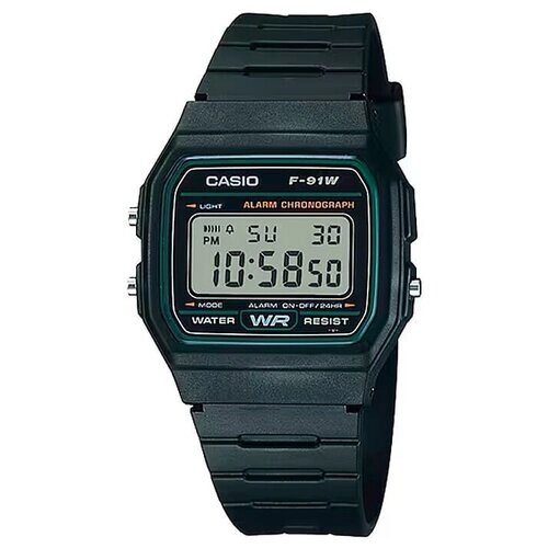Наручные часы CASIO Collection Японские наручные часы Casio F-91W-3, серый, черный