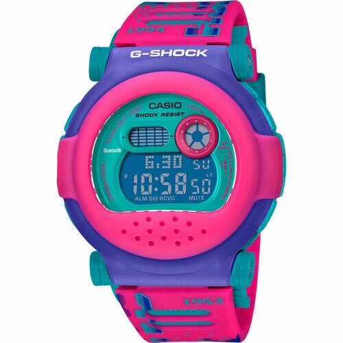 Наручные часы CASIO G-Shock G-B001RG-4, голубой, розовый