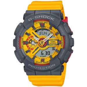 Наручные часы CASIO G-Shock Японские наручные часы Casio G-SHOCK GMA-S110Y-9A с хронографом, желтый, серый