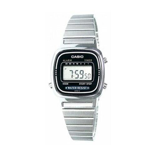 Наручные часы CASIO LA-670WD-1, черный, серебряный