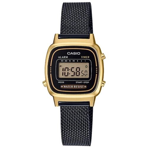 Наручные часы CASIO LA-670WEMB-1, черный, золотой