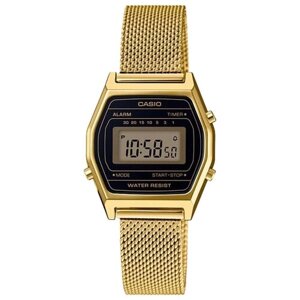 Наручные часы CASIO LA-690WEMY-1, черный, золотой