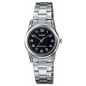 Наручные часы CASIO LTP-V001D-1B, серебряный, черный