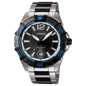 Наручные часы CASIO MTD-1070D-1A1, черный, серебряный