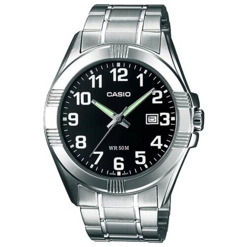 Наручные часы CASIO MTP-1308D-1B, серебряный, черный