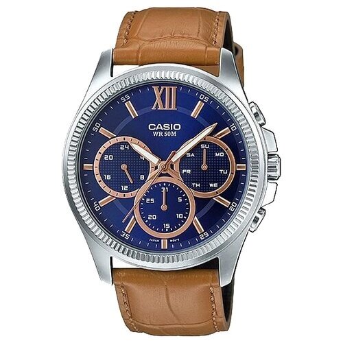 Наручные часы CASIO MTP-E315L-2A, коричневый, серебряный