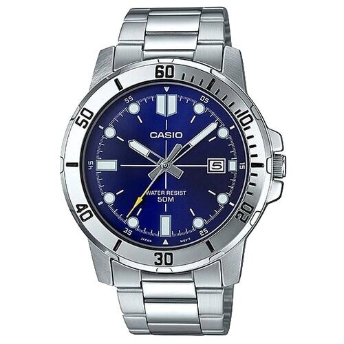 Наручные часы CASIO MTP-VD01D-2E, серебряный, синий