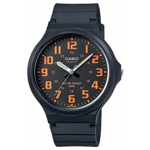 Наручные часы CASIO MW-240-4B, оранжевый, черный