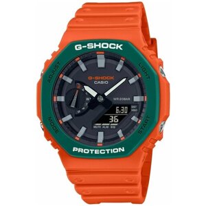 Наручные часы CASIO Наручные часы Casio G-Shock GA-2110SC-4A, оранжевый, зеленый