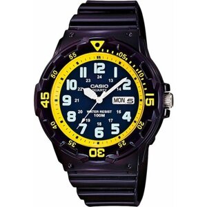 Наручные часы CASIO Наручные часы CASIO MRW-200HC-2B, черный, желтый