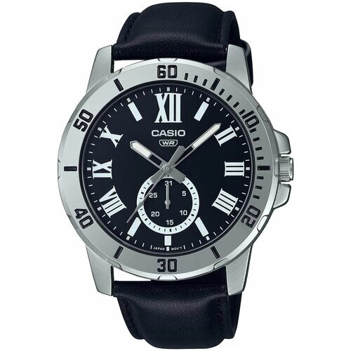 Наручные часы CASIO Наручные часы CASIO MTP-VD200L-1B, черный, серебряный