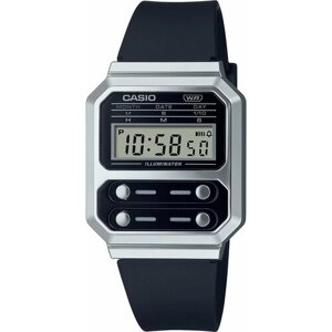 Наручные часы CASIO Наручные часы Casio Vintage A100WEF-1A, черный, серый