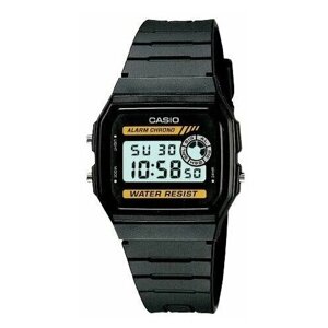 Наручные часы CASIO Наручные электронные часы Casio F-94WA-9DG винтажные с будильником и секундомером, черный