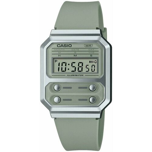 Наручные часы CASIO Vintage A100WEF-8A, белый, серебряный