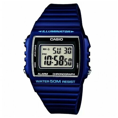 Наручные часы CASIO W-215, синий, черный