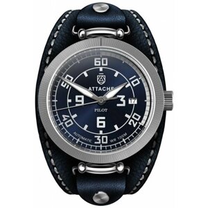 Наручные часы Часы наручные ATTACHE Pilot Steel-Blue, серебряный