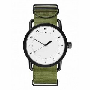Наручные часы Часы наручные мужские, d-4 см, зеленые, с белым циферблатом, мультиколор