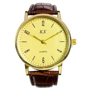 Наручные часы Часы наручные мужские "KX - классика", d-3,8 см, микс (1 шт. мультиколор