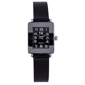 Наручные часы Часы наручные женские "Берни", дискретный ход, ремешок 17.3 см, d=2 см, микс, черный
