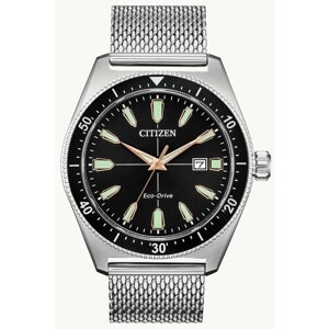Наручные часы CITIZEN Eco-Drive Мужские наручные часы Citizen AW1590-55E, серебряный, черный