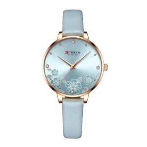 Наручные часы CURREN Элегантные женские наручные кварцевые часы, голубой, золотой