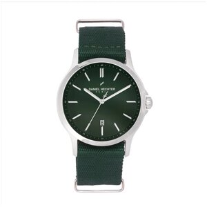 Наручные часы Daniel Hechter Часы наручные мужские DANIEL HECHTER DHG00203, Кварцевые, 42 мм, серебряный, зеленый