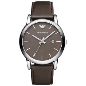 Наручные часы EMPORIO ARMANI AR1729, серебряный, коричневый