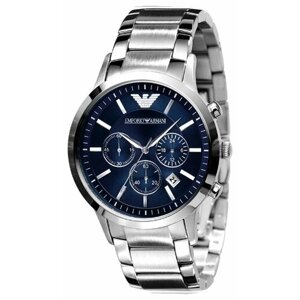 Наручные часы EMPORIO ARMANI AR2448, серебряный, синий