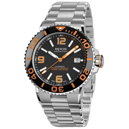 Наручные часы epos Швейцарские мужские наручные часы Epos 3441.131.99.52.30 с гарантией, черный