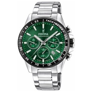 Наручные часы FESTINA Мужские наручные часы F20560/4, зеленый, серебряный