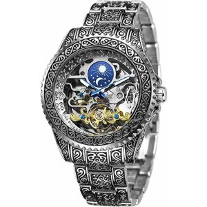 Наручные часы Forsining Forsining Watch Tourbillon Skeleton мужские механические часы мужские наручные роскошные винтажные часы с гравировкой, серебряный