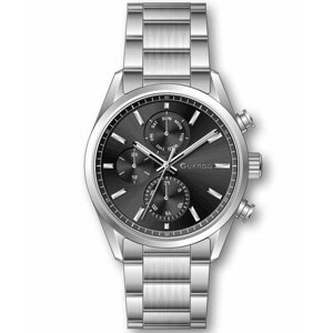 Наручные часы Guardo 12718-2, черный, серебряный