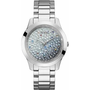 Наручные часы GUESS Часы американские наручные женские кварцевые на браслете Guess GW0020L1, серебряный