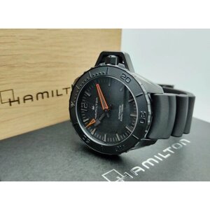 Наручные часы Hamilton Наручные часы Khaki Navy Frogman Automatic (Hamilton H77845330), черный