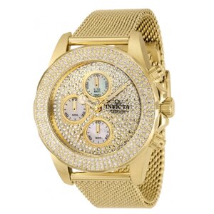 Наручные часы INVICTA Часы женские кварцевые Invicta Pro Diver Lady 37860, золотой