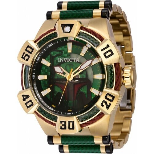 Наручные часы INVICTA Наручные часы Invicta Star Wars Boba Fett Men Limited Edition Automatic 40973, золотой
