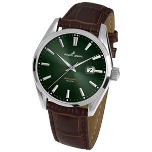 Наручные часы JACQUES LEMANS 1-1846C, коричневый, зеленый