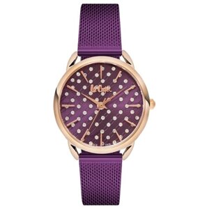 Наручные часы Lee Cooper LC06697.480, золотой, фиолетовый