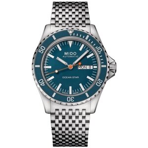 Наручные часы Mido Часы Mido Ocean Star Tribute M026.830.11.041.00, голубой, серебряный