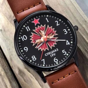 Наручные часы Мужские наручные командирские часы "Спецназ ГРУ", коричневый