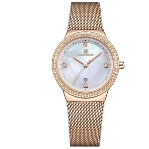 Наручные часы Naviforce Часы женские Naviforce/Навифорс NF5005, водонепроницаемые, золотой