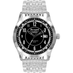 Наручные часы Нестеров H0959F02-75E, черный, серебряный