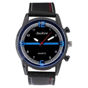 Наручные часы Noname Часы наручные мужские "Бастленд", ремешок экокожа, d=5 см , микс, черный
