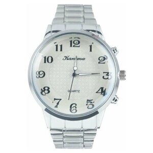 Наручные часы Noname Часы наручные мужские "Kanima", плавный ход, ремешок 8 и 8 х 1 см, d=4.2 см, белый