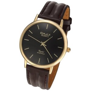 Наручные часы OMAX Наручные часы на кожаном ремешке Omax SС 7491 размер 36х36 мм, золотой